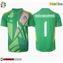 Moške Nogometnih dresov Italija Gianluigi Donnarumma #1 Vratar Gostujoči EP 2024 Kratki rokavi